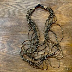 Beaded Brass Necklace